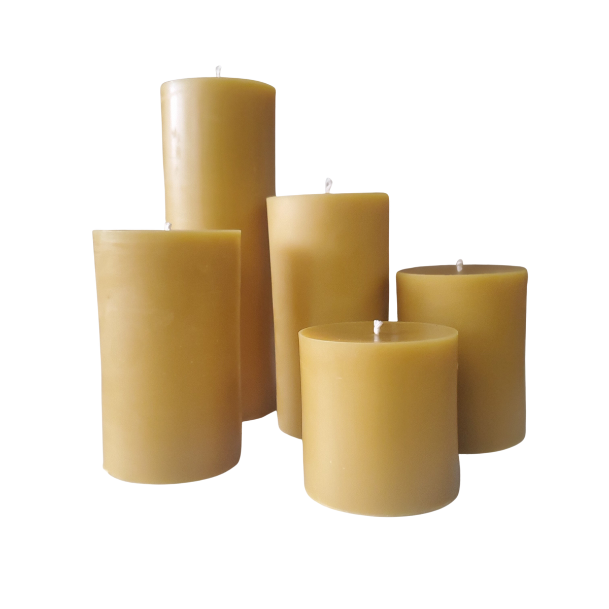 Set of 3 100% pure beeswax pillar candle gift set, contemporary set of 3  large beeswax candles Pure beeswax, extra large beeswax candles