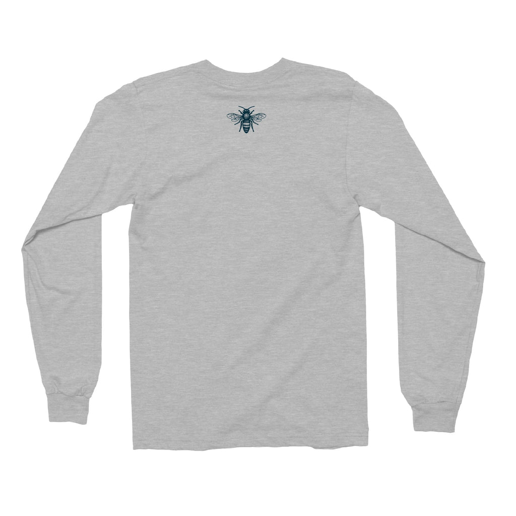 Abstract Flower Long Sleeve Tee Shirt-Merchandise-Navy-Small-Foxhound Bee Company
