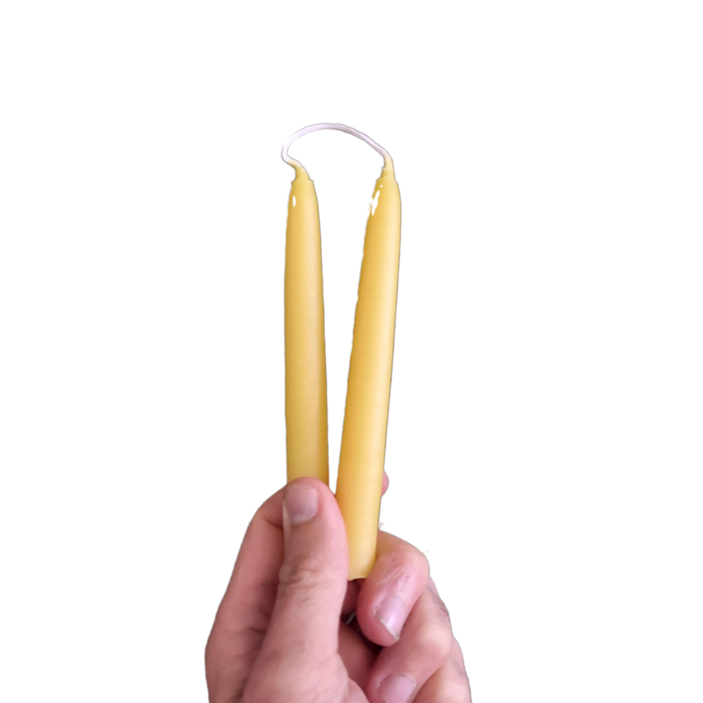 Thin Taper Beeswax Candles-Hive Products-Thin Taper 6 inch-2 Pack-Foxhound Bee Company
