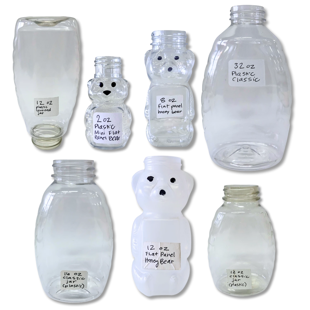 Plastic Jars, Bottles and Lids-Foxhound Bee Company