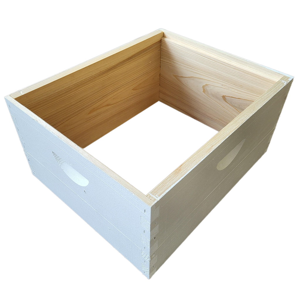 10-Frame Cypress Deep 9 5/8-Inch Brood Box-Woodenware and Kits-10-Frame Assembled, Primed and Painted-Foxhound Bee Company