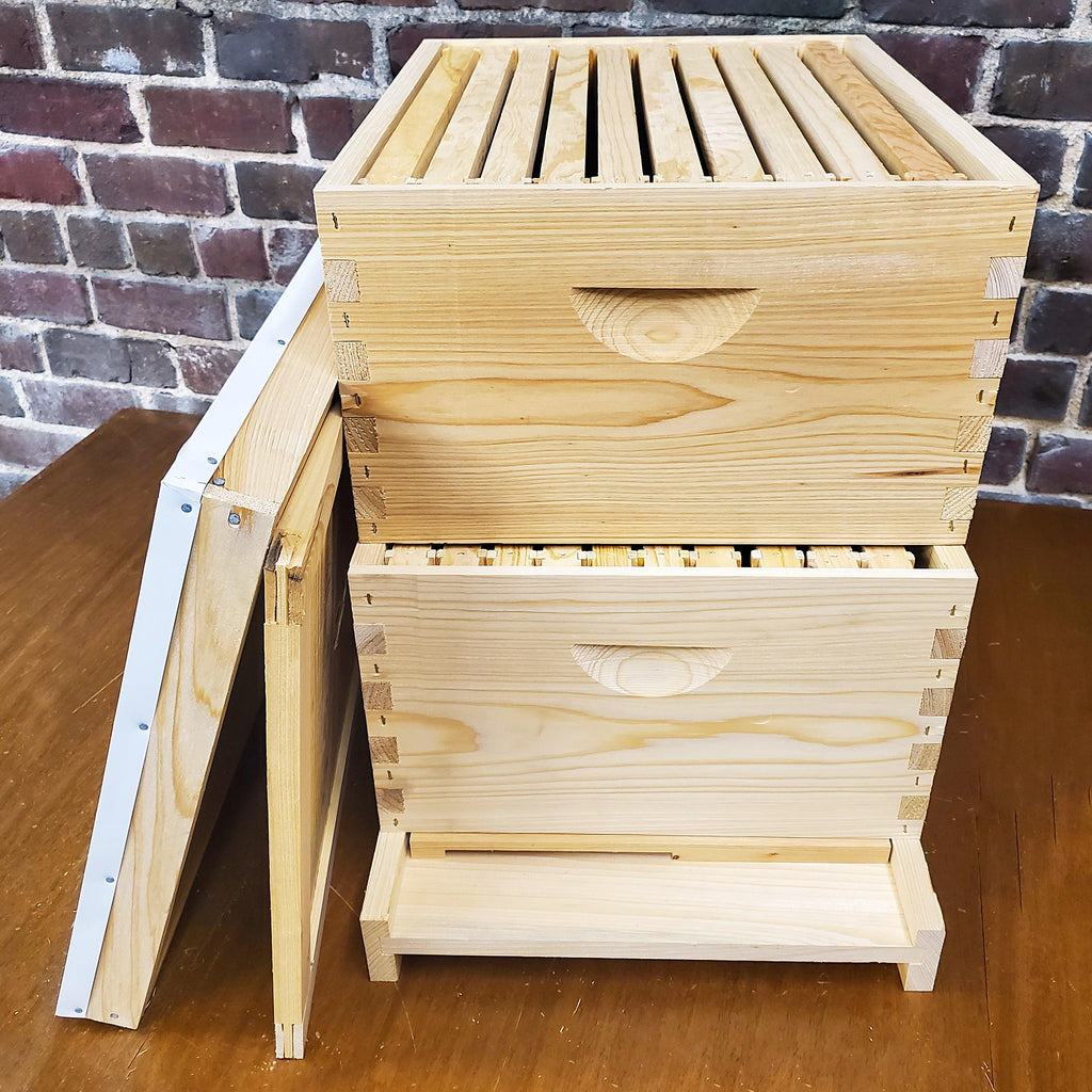 10-Frame Double Deep Box Hive Kit-Woodenware and Kits-10-Frame Unassembled-Foxhound Bee Company