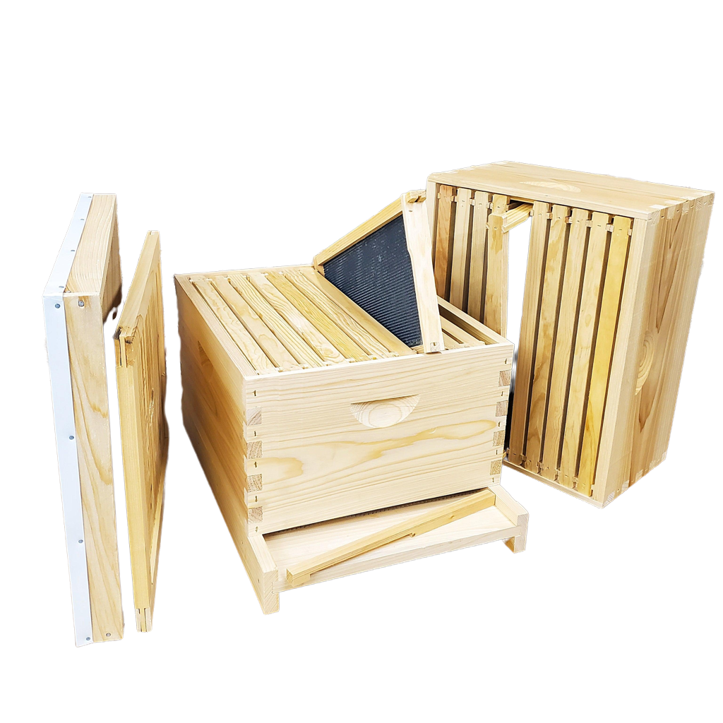 10-Frame Double Deep Box Hive Kit-Woodenware and Kits-10-Frame Unassembled-Foxhound Bee Company