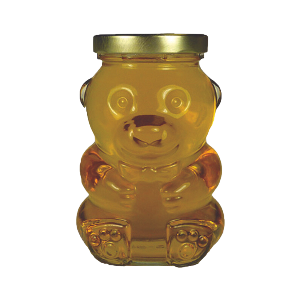 12 oz Glass Bear Honey Jar-Supplies-1 Case - 12 Jars-Foxhound Bee Company