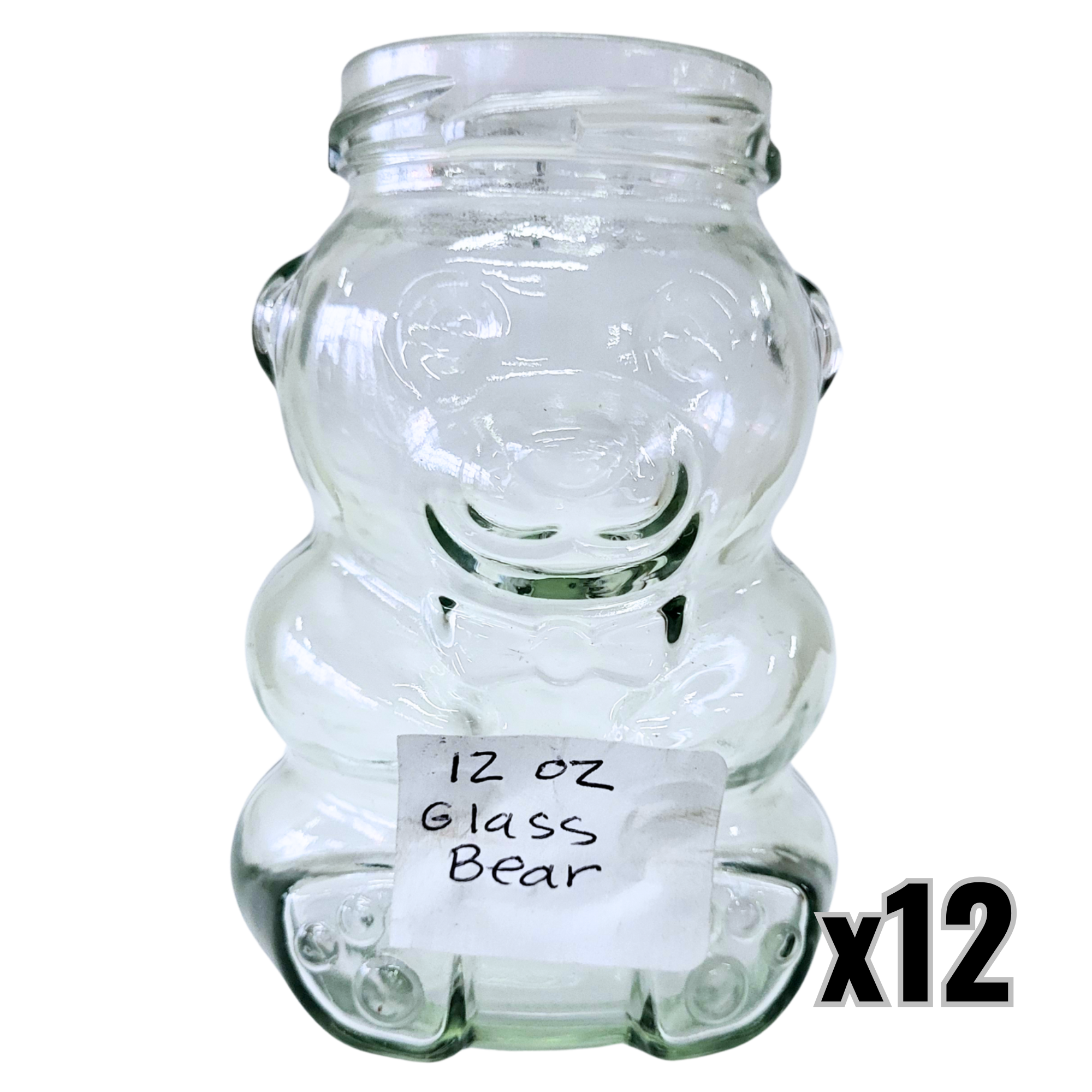 12 oz Glass Bear Honey Jar - Main Image