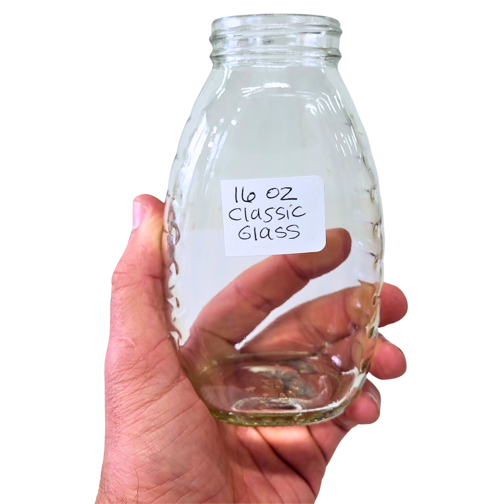 16 oz Glass Classic Jars-Foxhound Bee Company