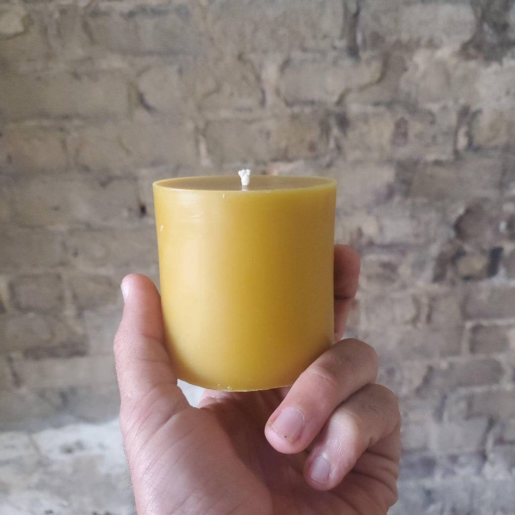 100% Pure Beeswax Candle-9ozs of pure beeswax-scented or  unscented-aromatherapy beeswax candle