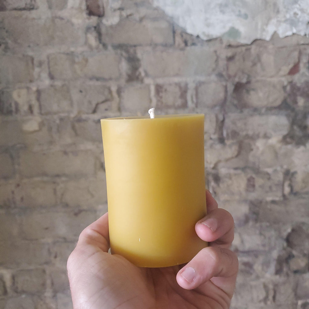 3-Inch Wide Beeswax Pillar Candles-Hive Products-3" x 3"-Foxhound Bee Company