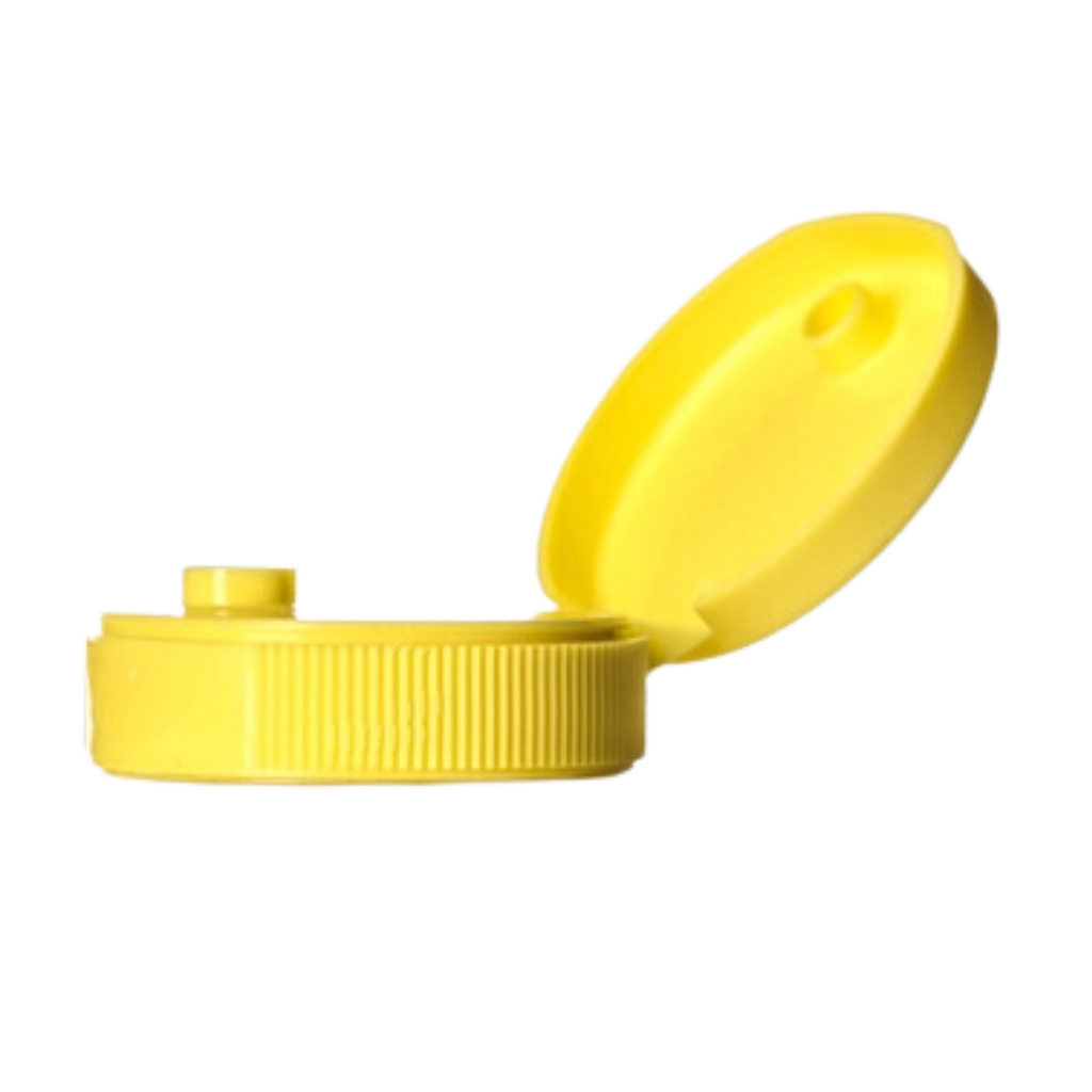 38mm Flip Top Plastic Lid-Supplies-Bright Yellow-1 Piece-Foxhound Bee Company