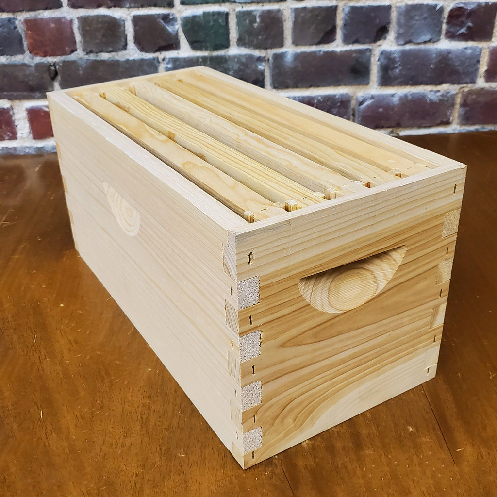 5-Frame Completed, Deep 9 5/8-inch Box with Frames and Foundation-Woodenware and Kits-5-Frame Unnasembled-Foxhound Bee Company