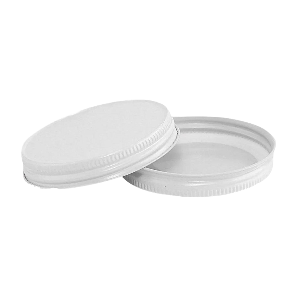 63mm Metal Jar Lid-Supplies-White-1 Piece-Foxhound Bee Company