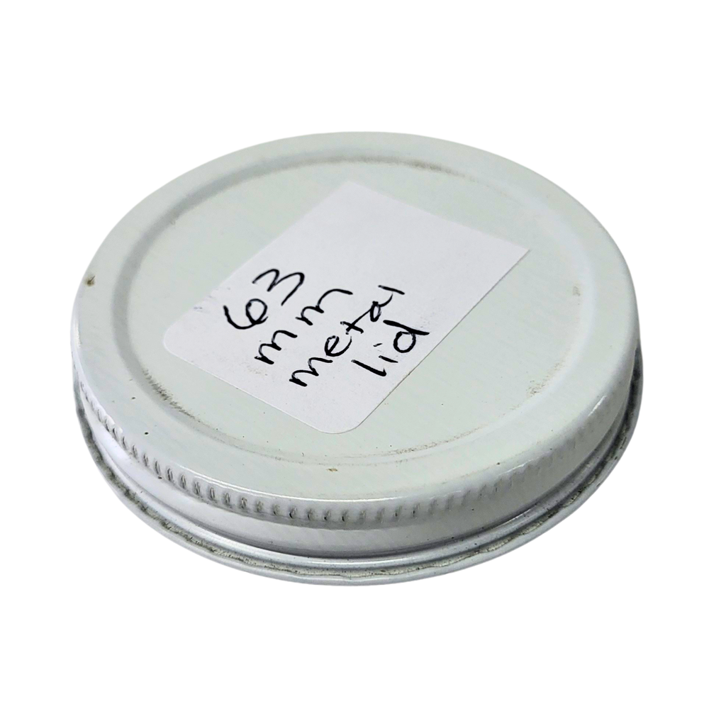 63mm Metal Jar Lid-Supplies-White-1 Piece-Foxhound Bee Company