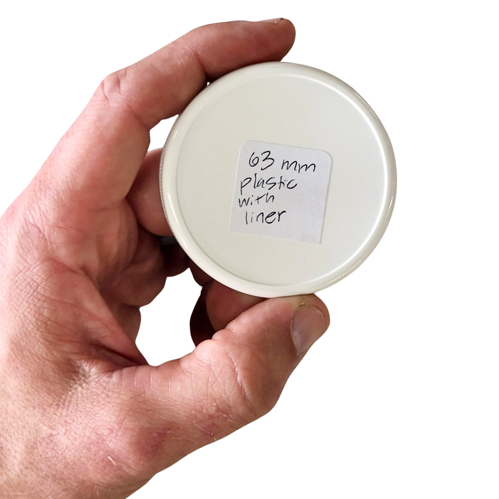63mm Plastic Lids with Liner-Foxhound Bee Company