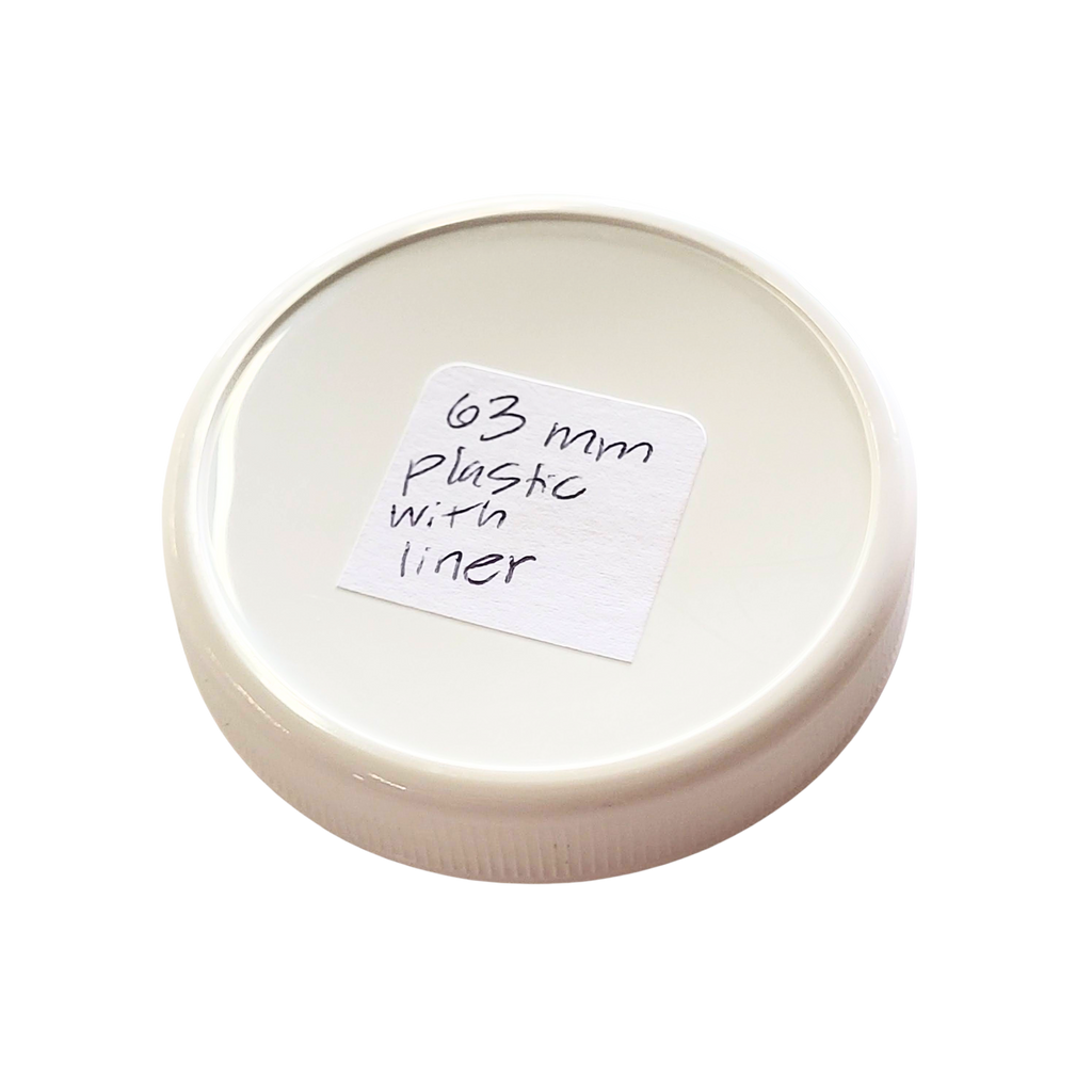 63mm Plastic Lids with Liner-Foxhound Bee Company