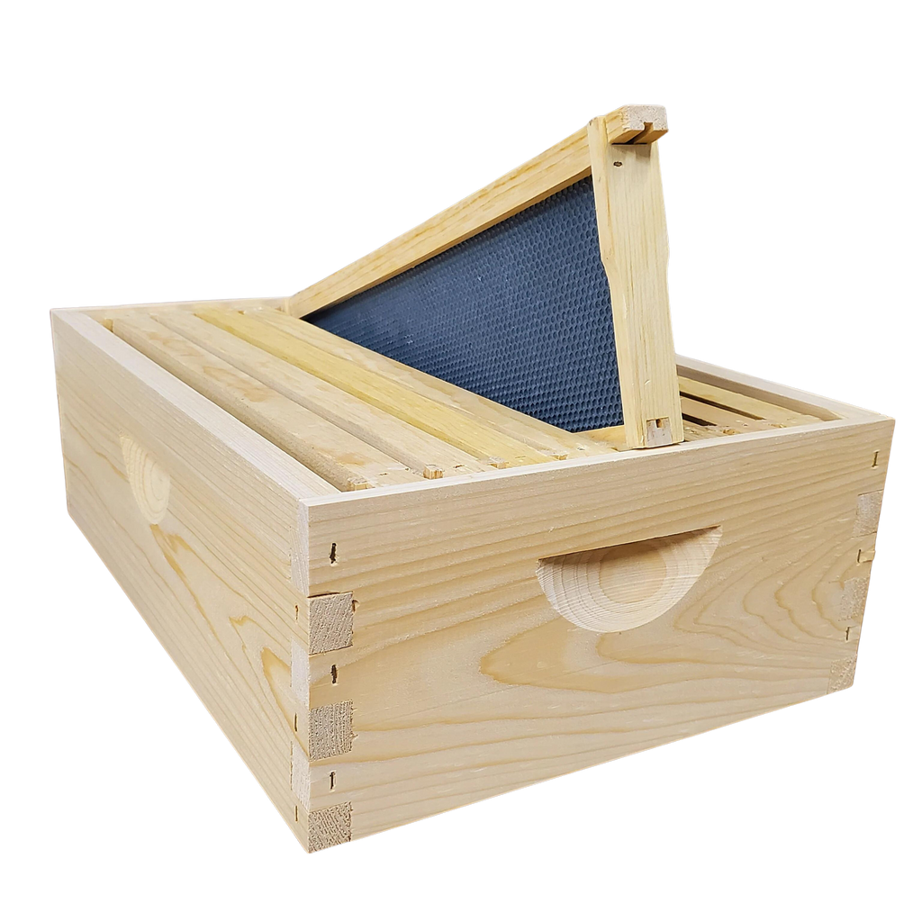 8-Frame Complete, Medium 6 5/8-inch Box with Frames and Foundation-Woodenware and Kits-8-Frame Assembled-Foxhound Bee Company