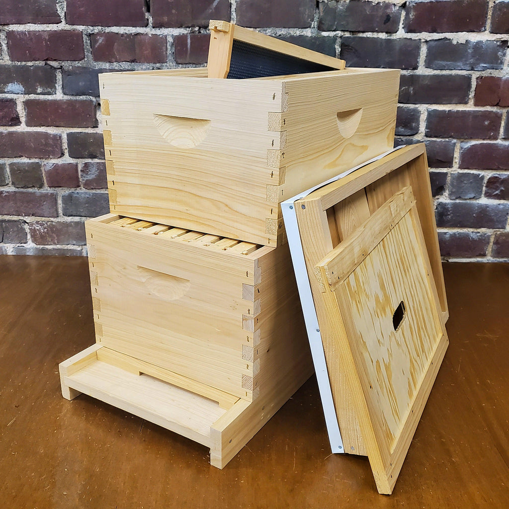 8-Frame Double Deep Box Hive Kit-Woodenware and Kits-8 Frame Unassembled-Foxhound Bee Company