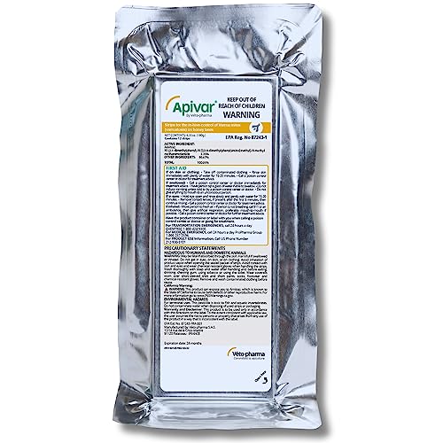 Apivar Varroa Mite Treatment Strips-Supplies-12 Pack-Foxhound Bee Company