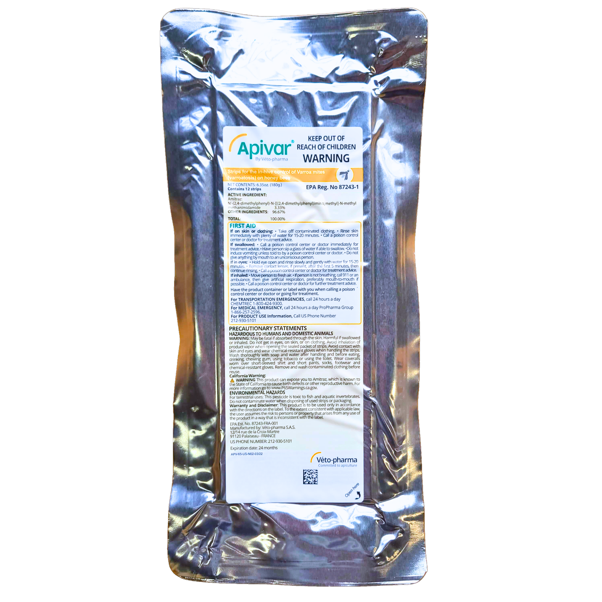 Apivar Varroa Mite Treatment Strips – Foxhound Bee Company