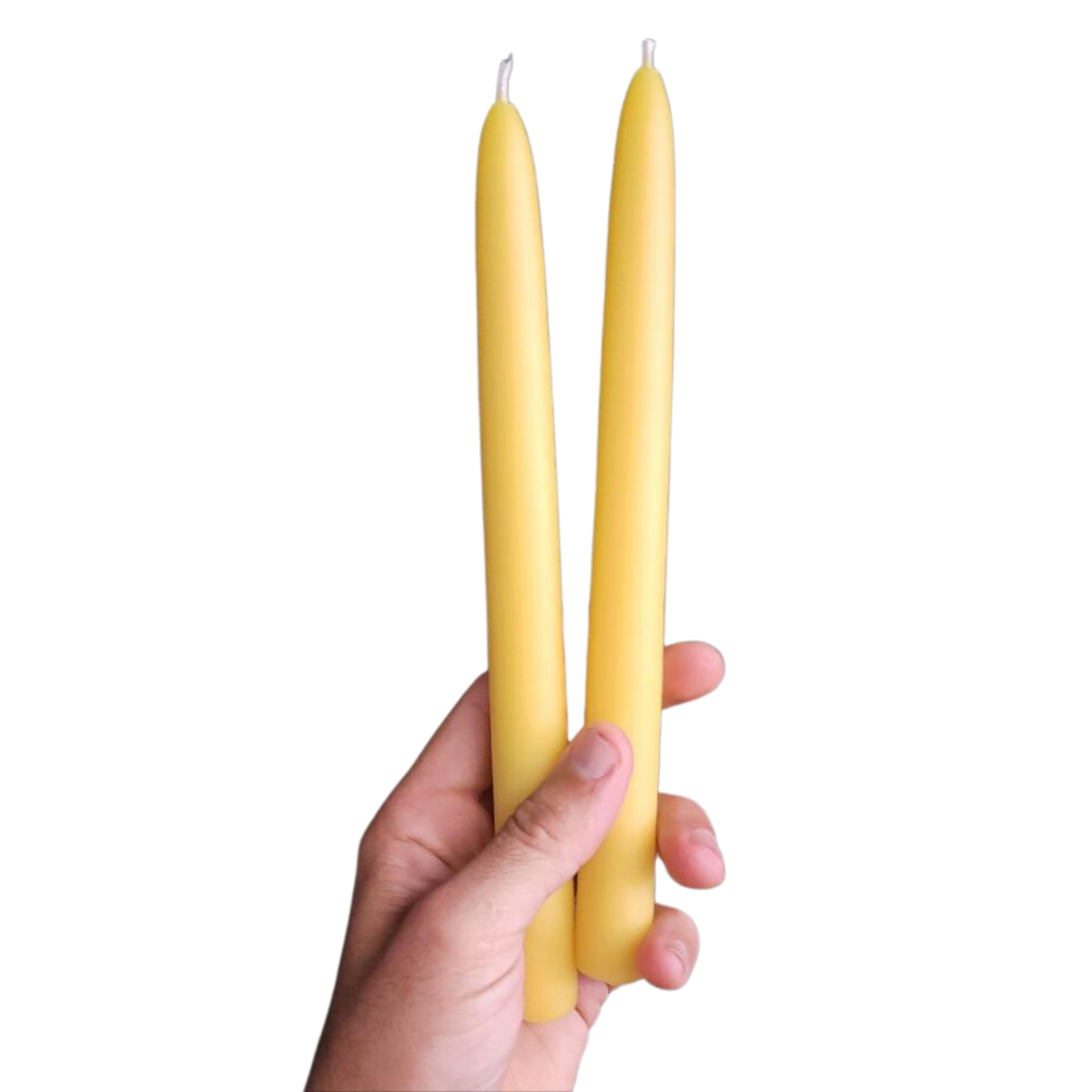 Classic Taper Beeswax Candles-Hive Products-Taper 10 Inch-2 Pack-Foxhound Bee Company