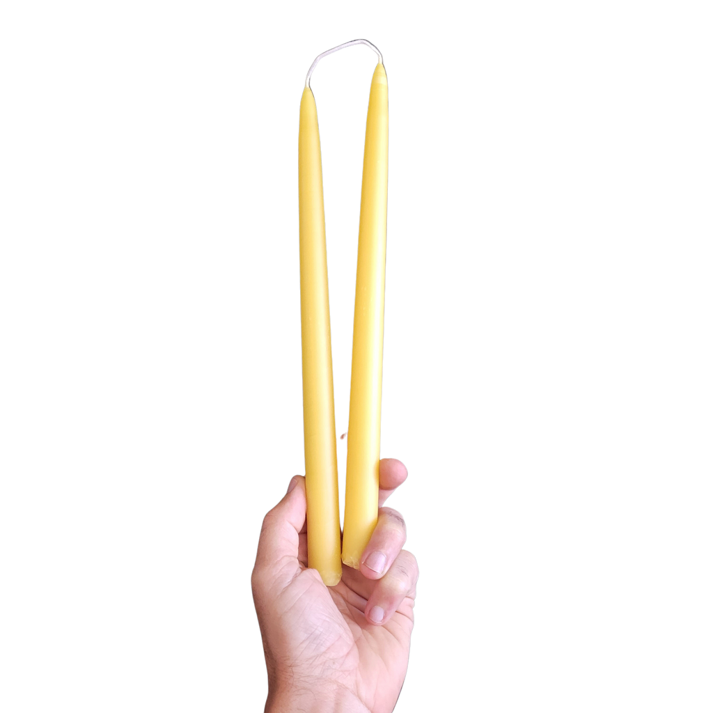 Classic Taper Beeswax Candles-Hive Products-Taper 12 Inch-2 Pack-Foxhound Bee Company