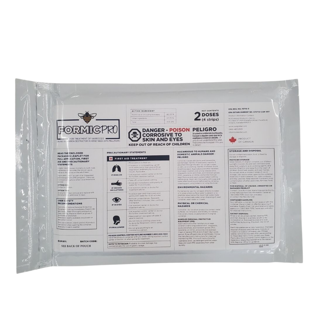 Formic Pro Varroa Mite Treatment-Supplies-2 Dose-Foxhound Bee Company