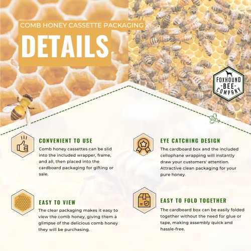 Comb Honey Cassette Packaging-Hive Products-Deep Frame Packaging-40 Pack-Foxhound Bee Company