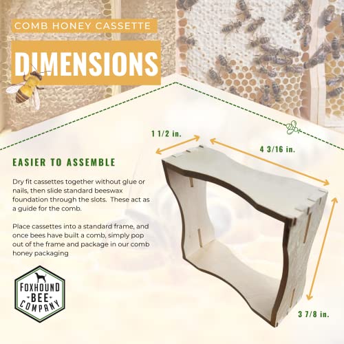 Comb Honey Cassettes-Hive Products-Deep Frame-1 Cassette-Foxhound Bee Company