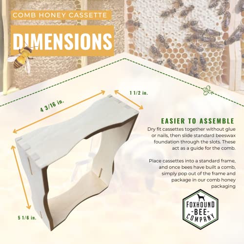 Comb Honey Cassettes-Hive Products-Deep Frame-1 Cassette-Foxhound Bee Company