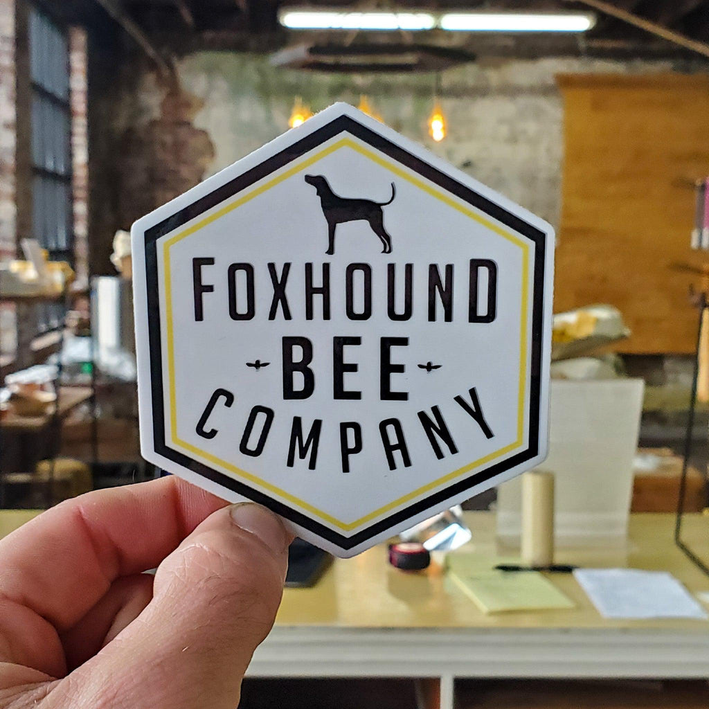 Foxhound Bee Logo Vinyl Sticker-Merchandise-Foxhound Bee Company