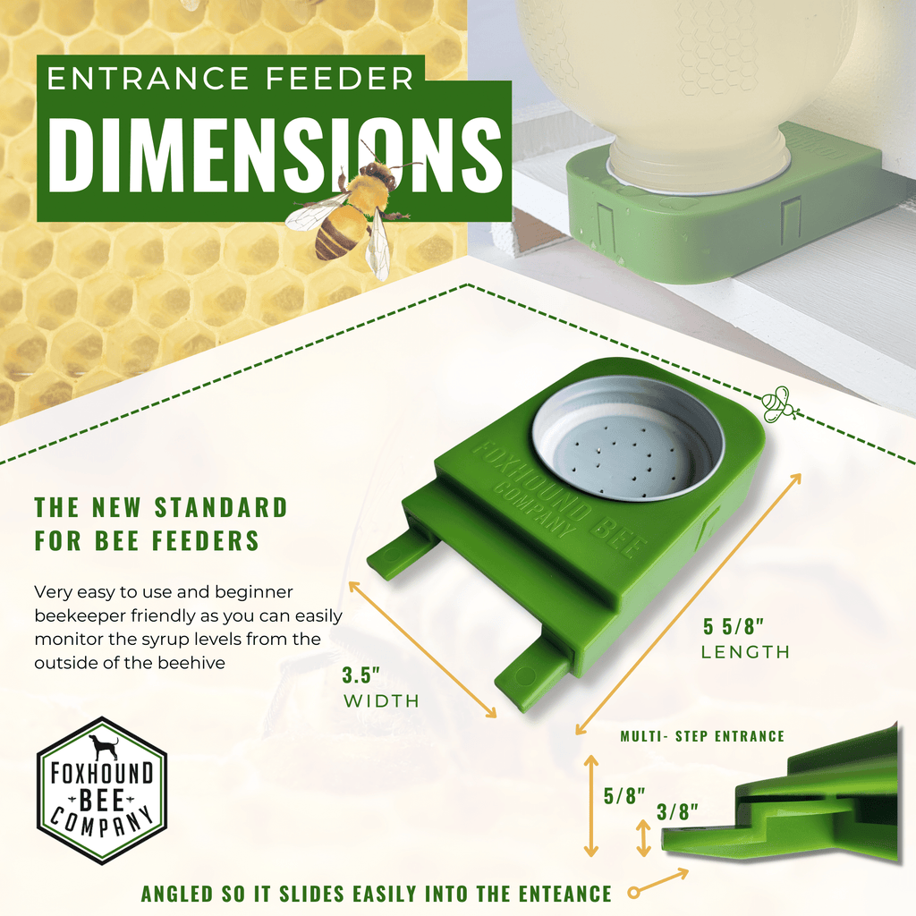 Foxhound Entrance Feeder-Supplies-Single-Foxhound Bee Company