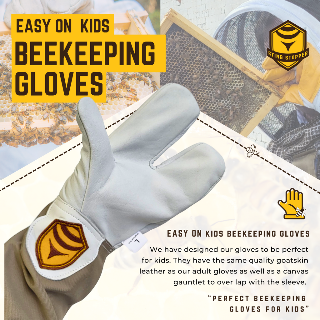 Kids Beekeeping Gloves-Foxhound Bee Company