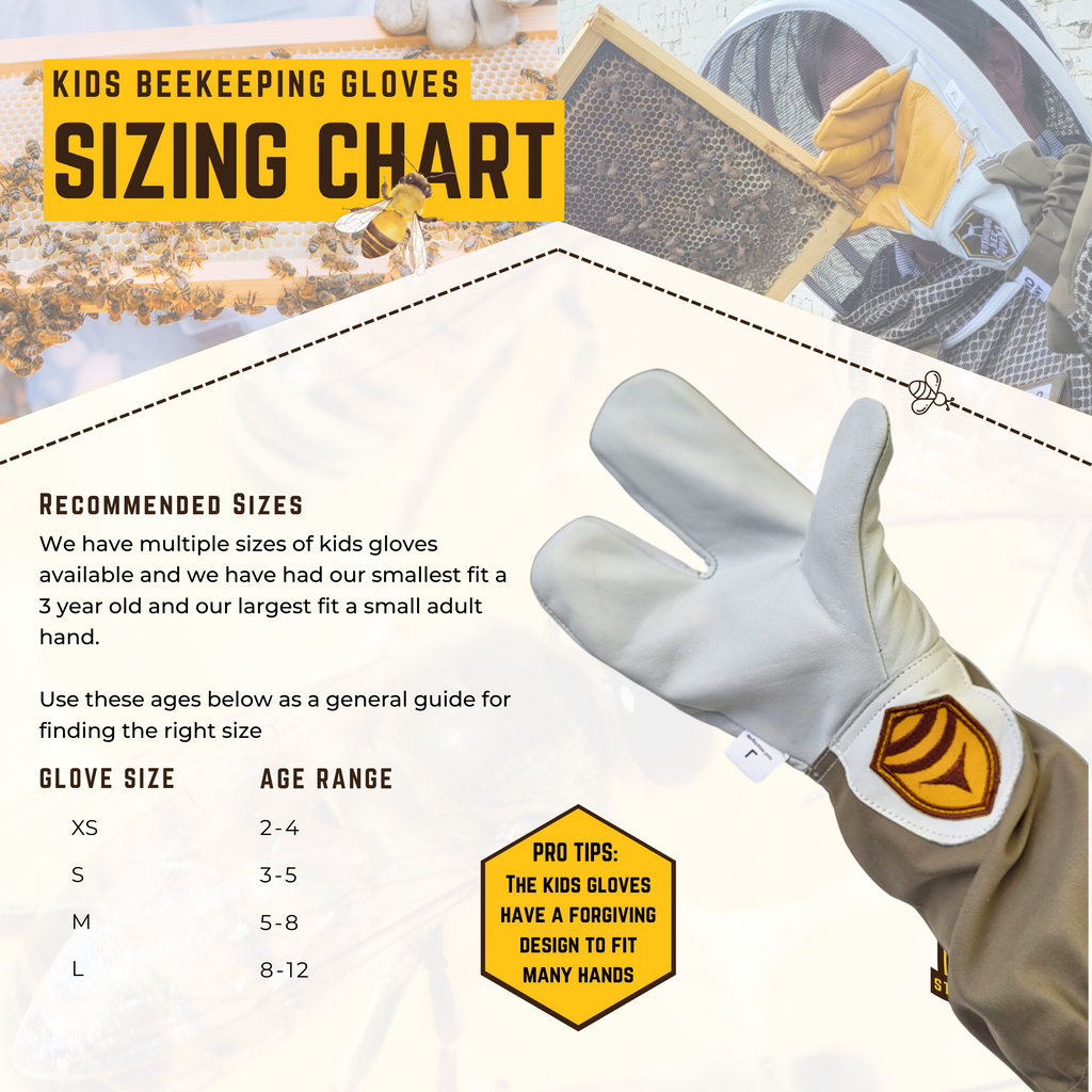 Kids Beekeeping Gloves-Foxhound Bee Company