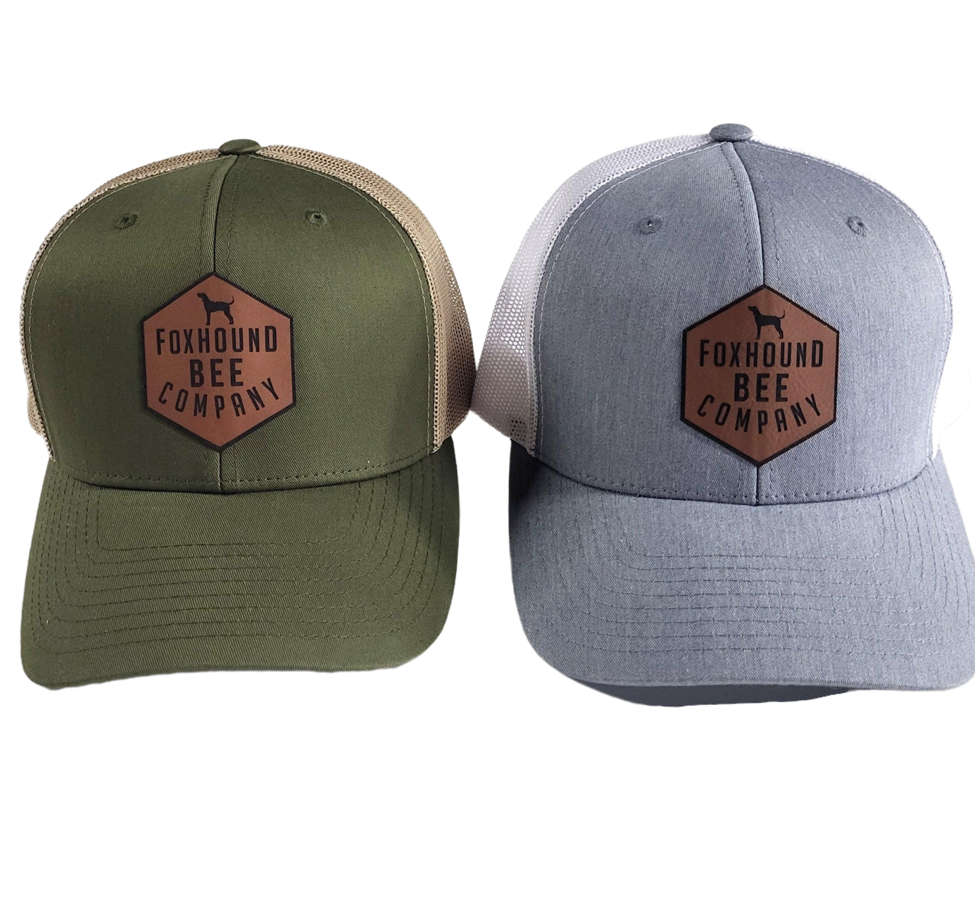 Leather Patch Trucker Hat – Foxhound Bee Company