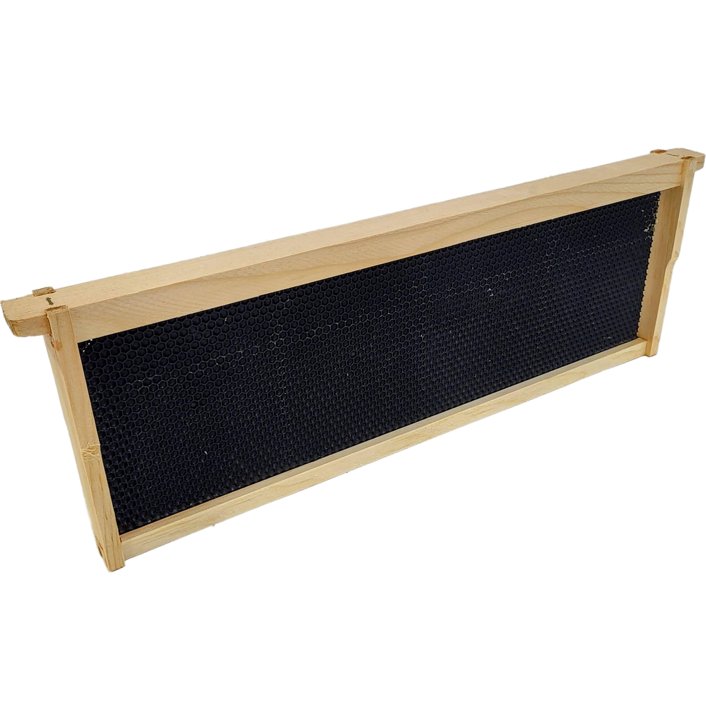 Medium 6 1/4-Inch Frame, Grooved Top / Grooved Bottom With Double Wax Foundation-Woodenware and Kits-1 Assembled Medium Frame with Foundation-Foxhound Bee Company