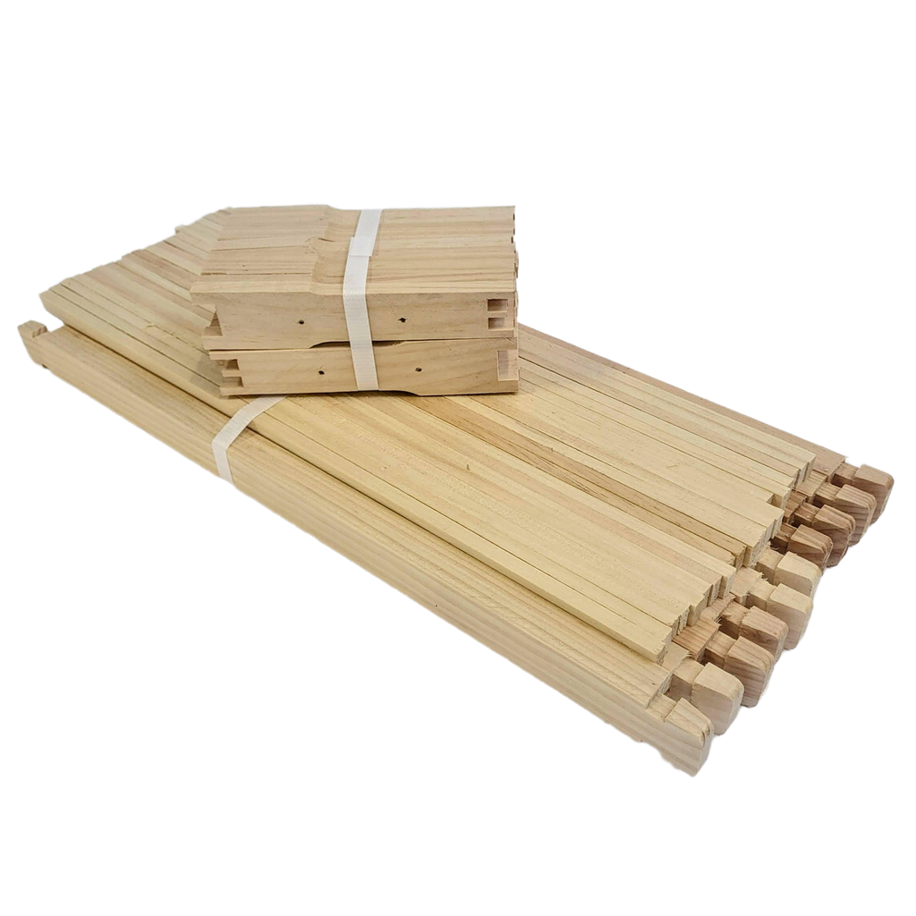 Medium 6 1/4 Inch Langstroth Frame, Wedged Top / Split Bottom with Holes-Woodenware and Kits-10 Pack-Foxhound Bee Company