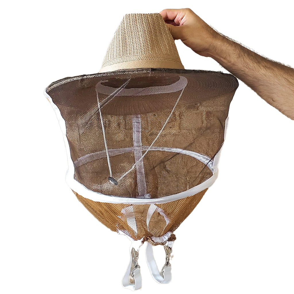 Round Hat with Veil and Straps-Protective Clothing-Foxhound Bee Company
