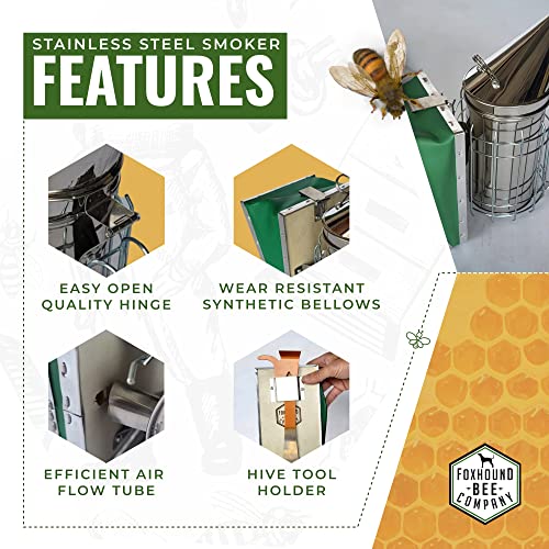 Stainless Steel Bee Smoker-Supplies-Foxhound Bee Company