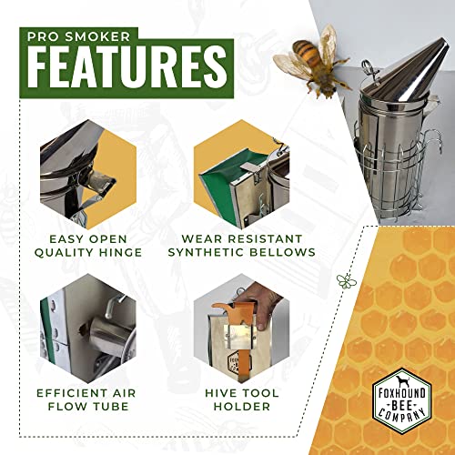 Stainless Steel Pro Smoker-Supplies-Foxhound Bee Company