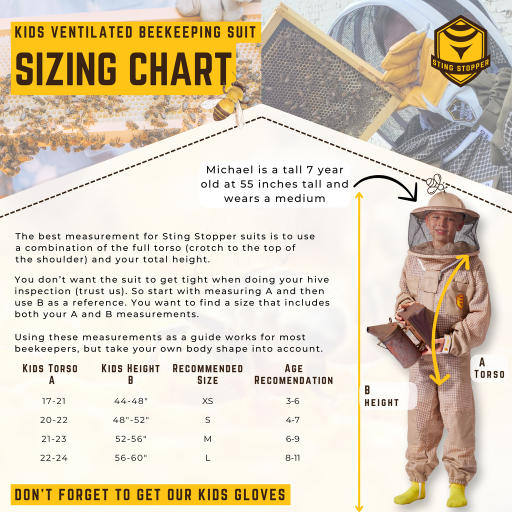 Sting Stopper Kids Ventilated Beekeeping Suit-Foxhound Bee Company