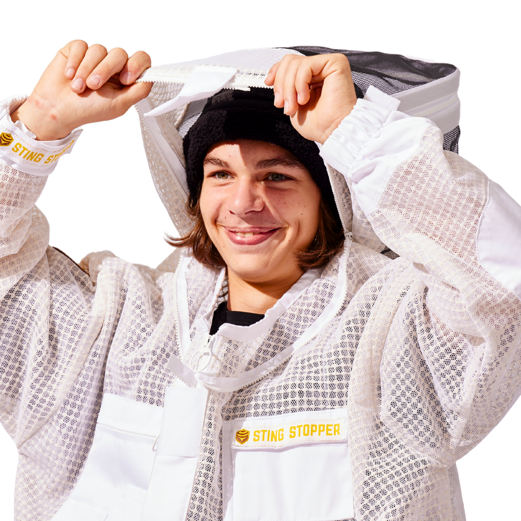 Sting Stopper Professional Ventilated Beekeeping Jacket - Beekeeper White-Foxhound Bee Company