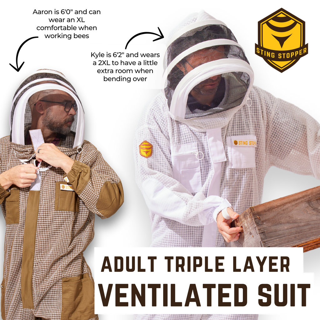 Sting Stopper Professional Ventilated Beekeeping Suit - Beekeeper White-Foxhound Bee Company