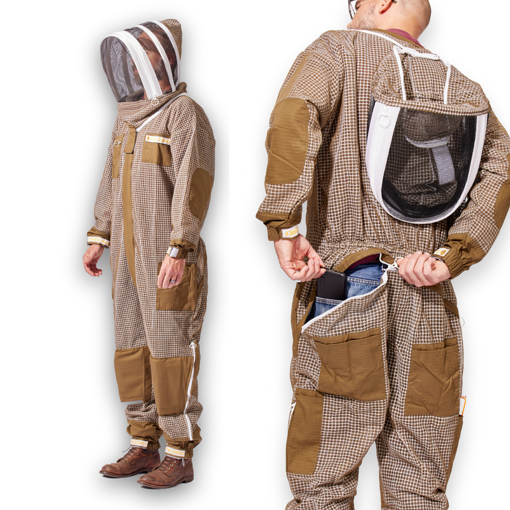 Sting Stopper Professional Ventilated Beekeeping Suit - Olive Green-Foxhound Bee Company