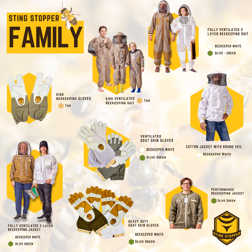 Sting Stopper Ventilated Goat Skin Beekeeping Gloves - Beekeeper White-Foxhound Bee Company