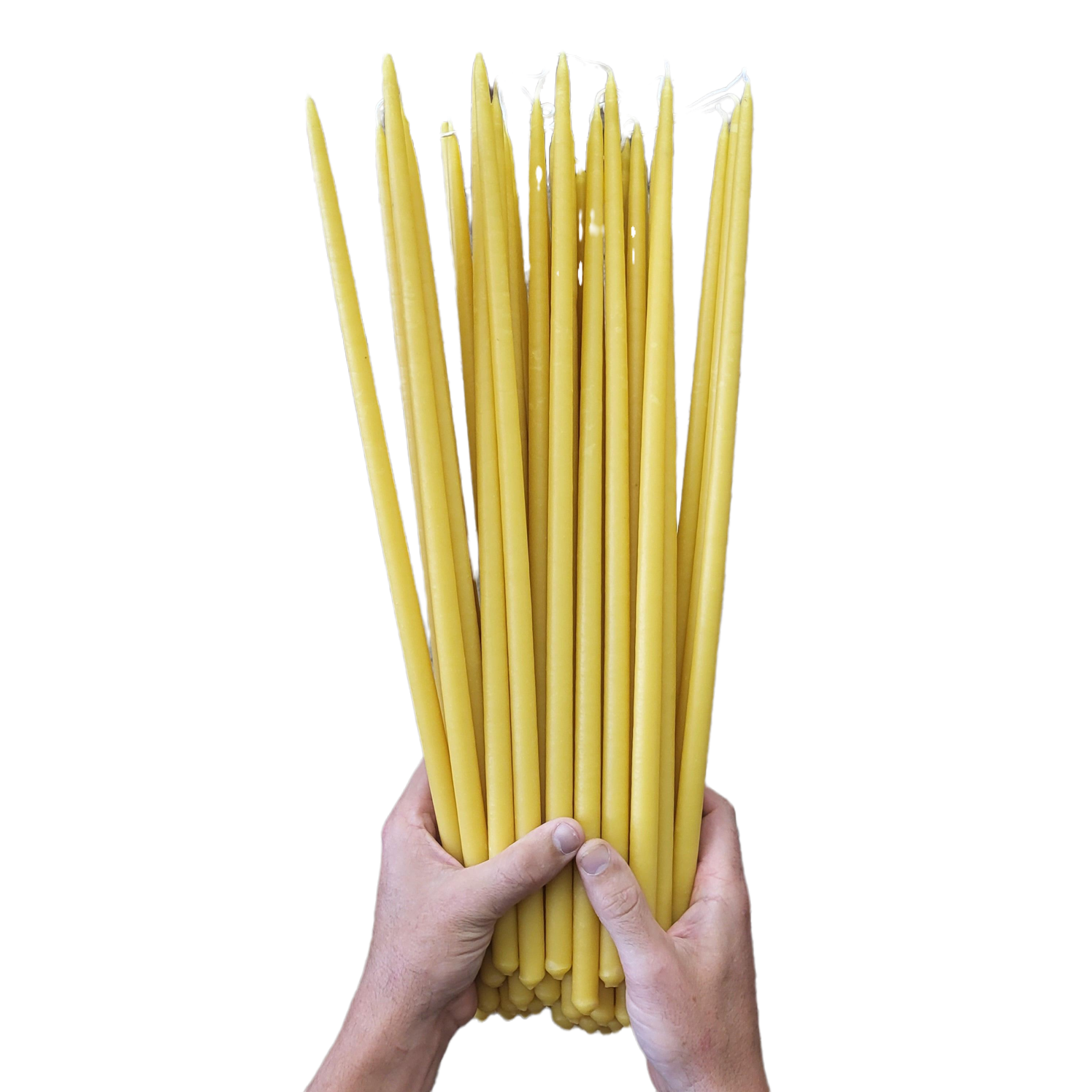 100% Pure Natural Beeswax Candles Handmade Dipped Thin Taper