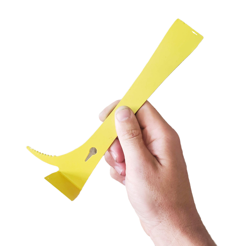 Yellow Hive Tool with Curved Hook-Supplies-Foxhound Bee Company